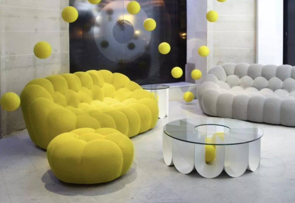 orange bubble couch